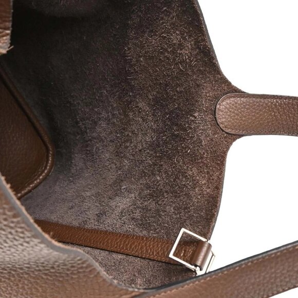 Hermes Chocolat Taurillon Clemence Picotin 22 MM Handbag - Picture 6 of 11